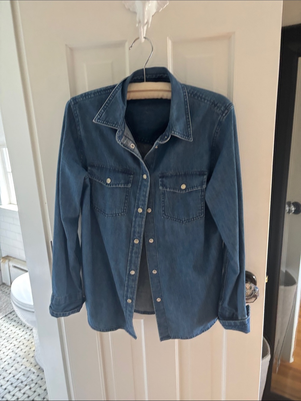 J. Crew Wren Slim Fit Denim Shirt in Blue